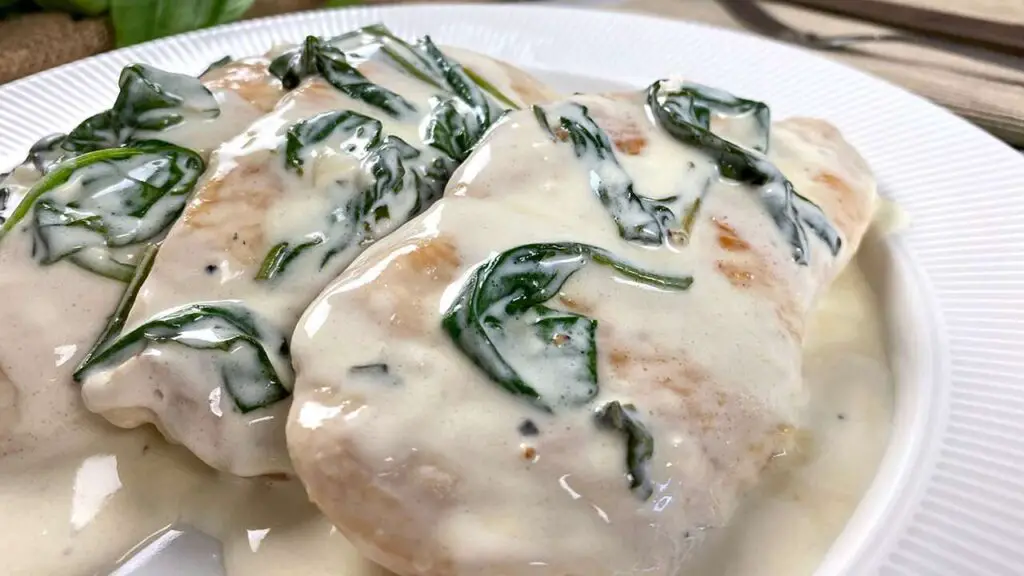 Pollo en Crema de Espinacas